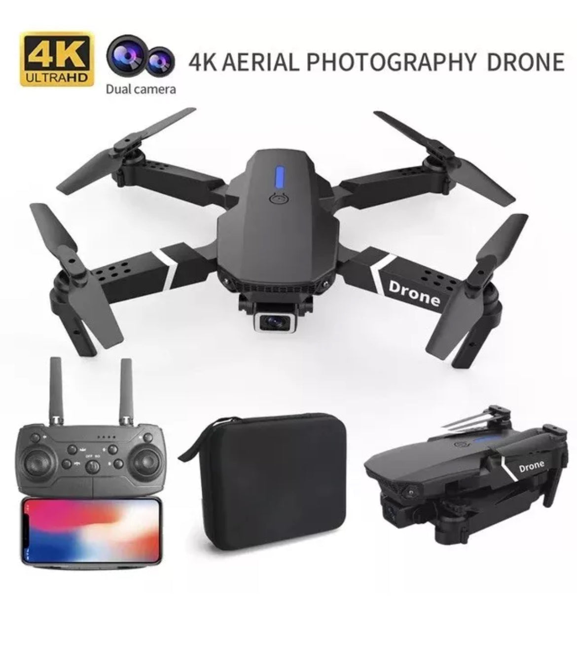 Mini drone pieghevole Wi-Fi FPV con fotocamera GPS 4K HD, perfetto per selfie