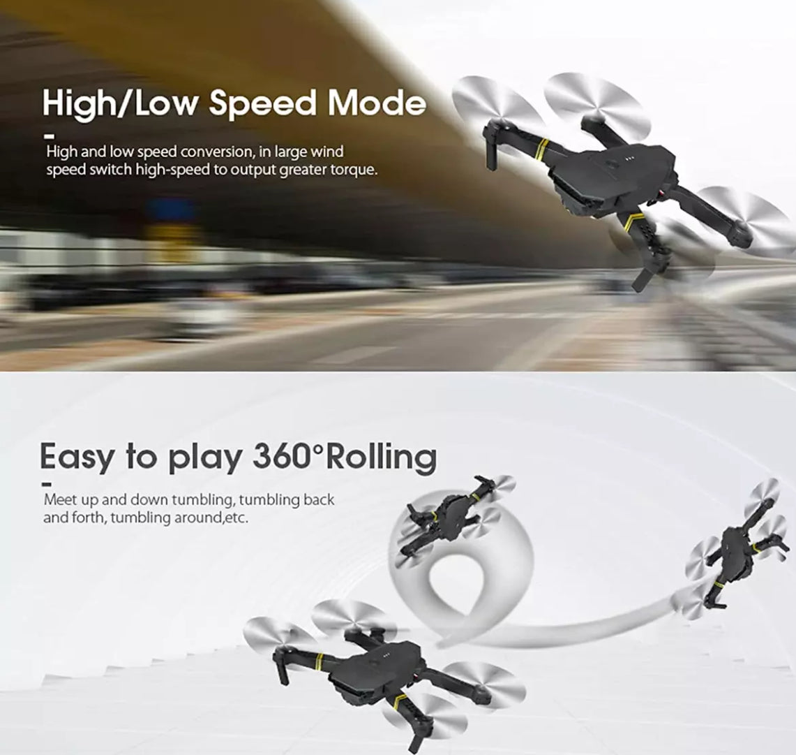 Mini drone pieghevole con fotocamera quadricottero telecamera 4k smartphone WI-FI