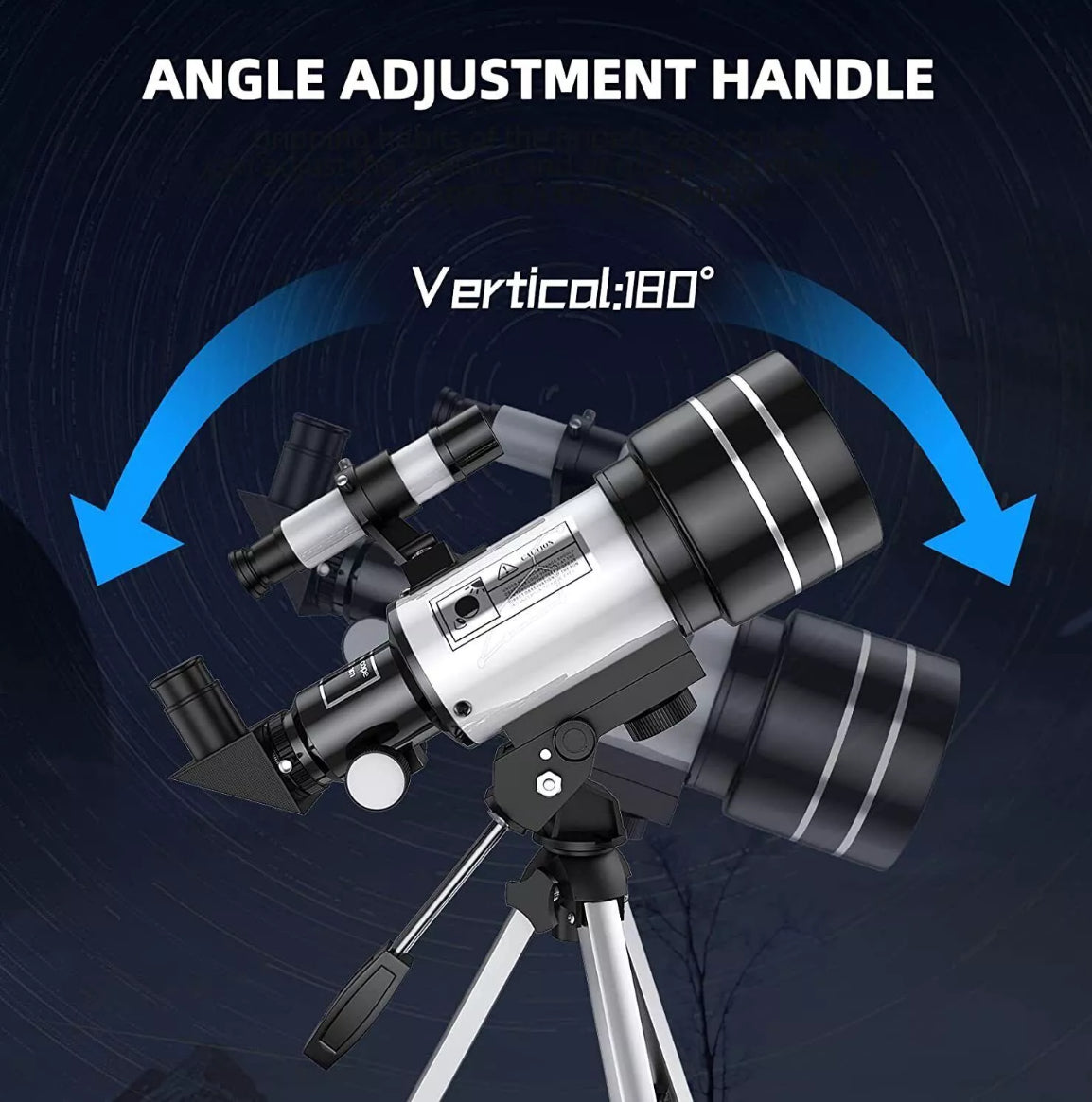 Telescopio astronomico 15x-150x HD  a specchio e con cannocchiale