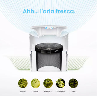 Air purifier 4 in 1 to active coal