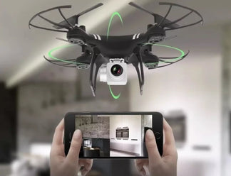 Drone with 4K video camera, return button, Wi-Fi remote control