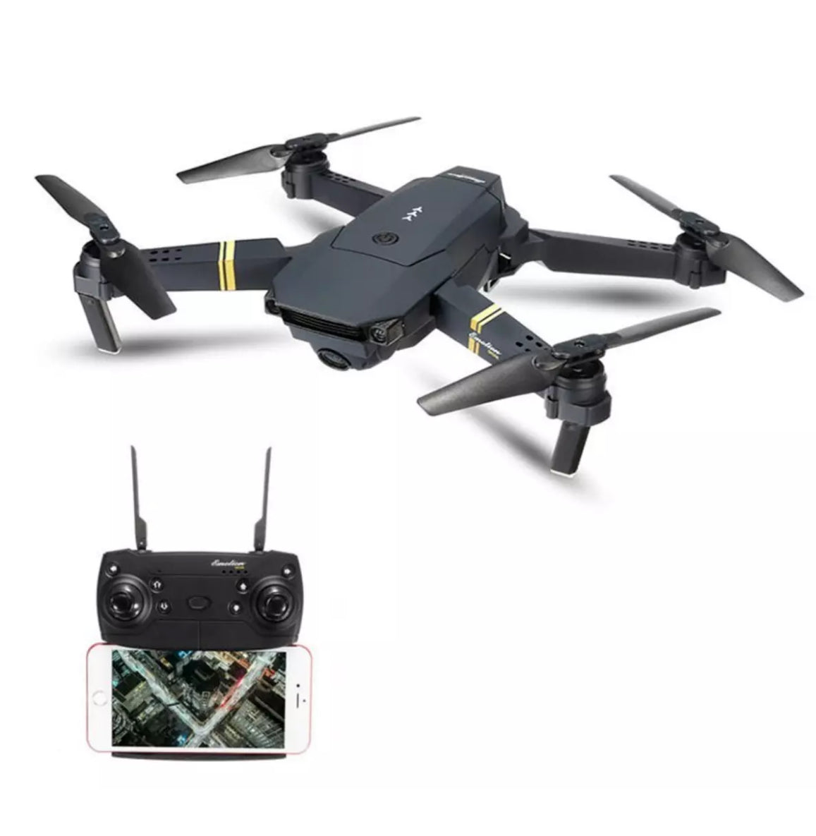 Mini drone pieghevole con fotocamera quadricottero telecamera 4k smartphone WI-FI