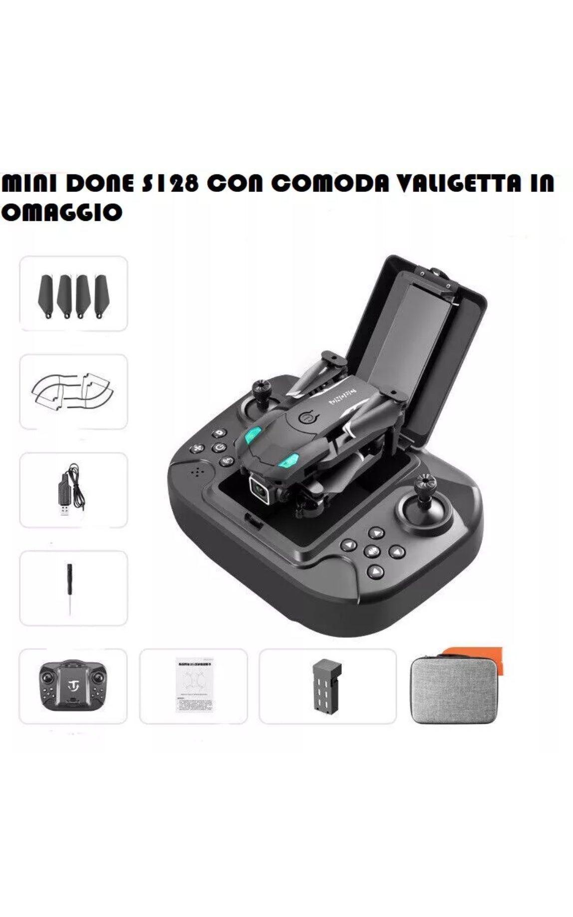 Mini Drone Quadcoptero with camera: Key and spare parts in homage