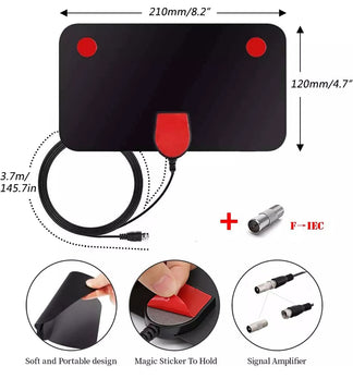 4K 1080p digital interior TV antenna ideal for windows