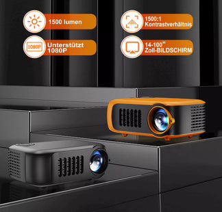 Full HD 1080p movie projector suitable for all devices