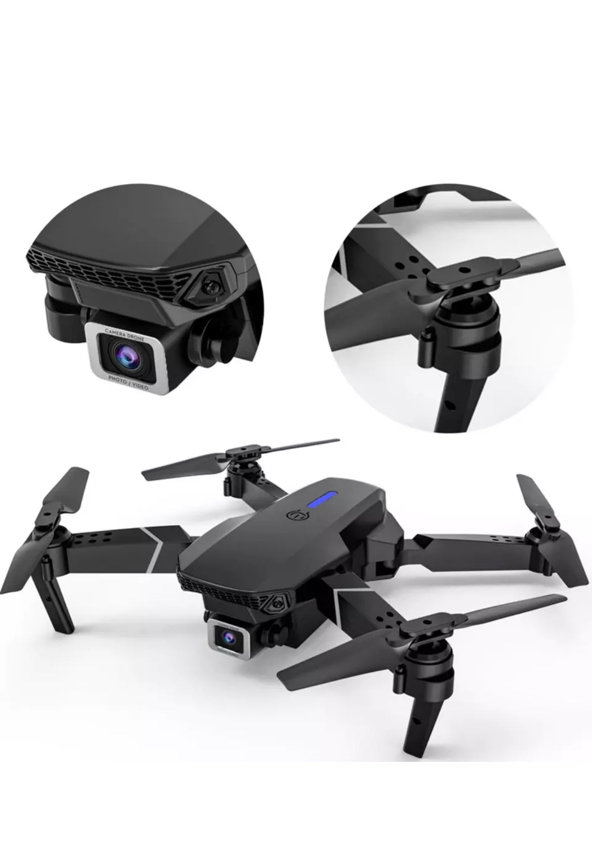 Drone Pieghevole con 4K e Tre Telecamere per Riprese Panoramiche a 360°