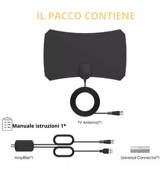Digital terrestrial amplified internal TV antenna HD 4K
