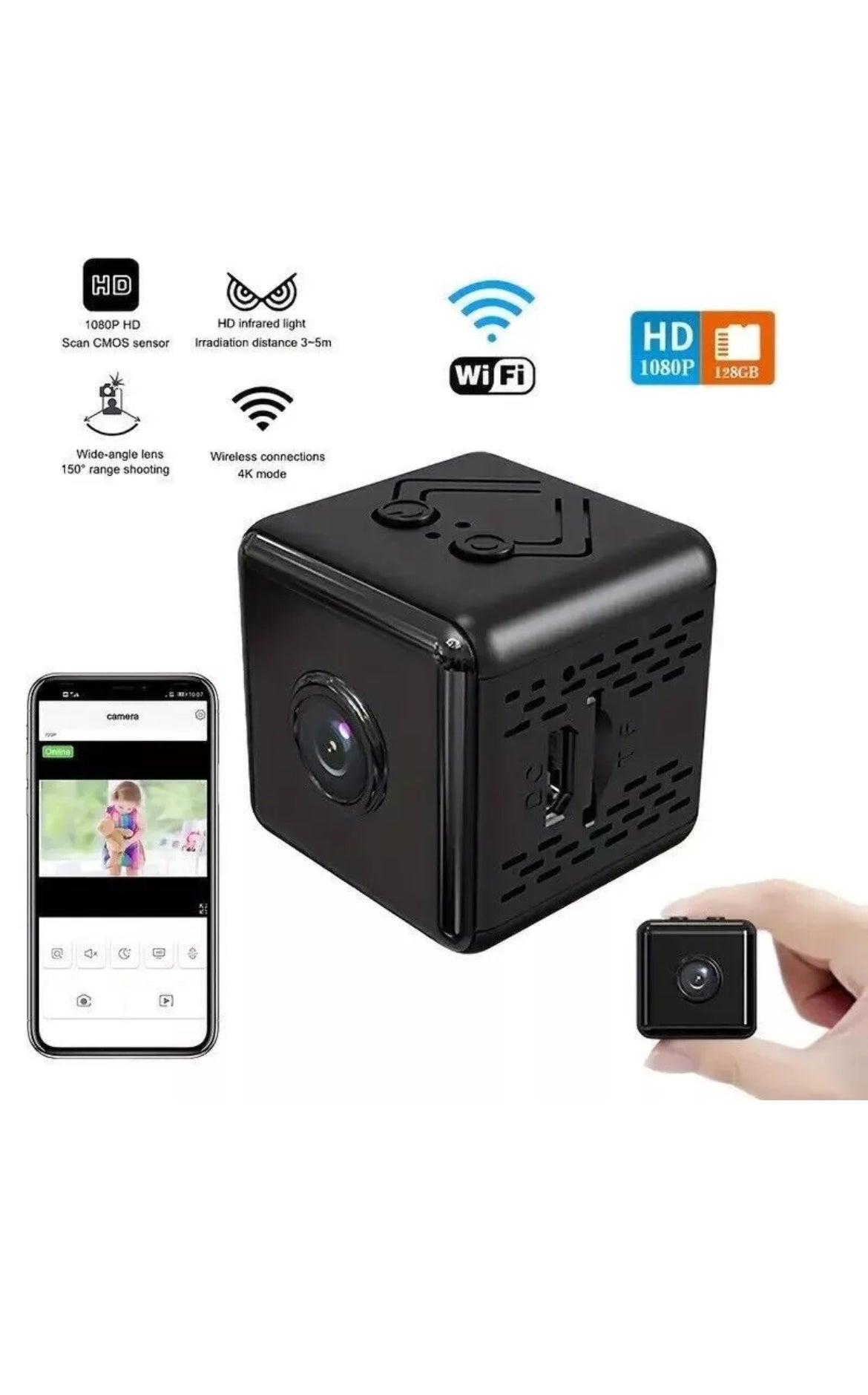 Mini telecamera IP HD 1080p Wireless