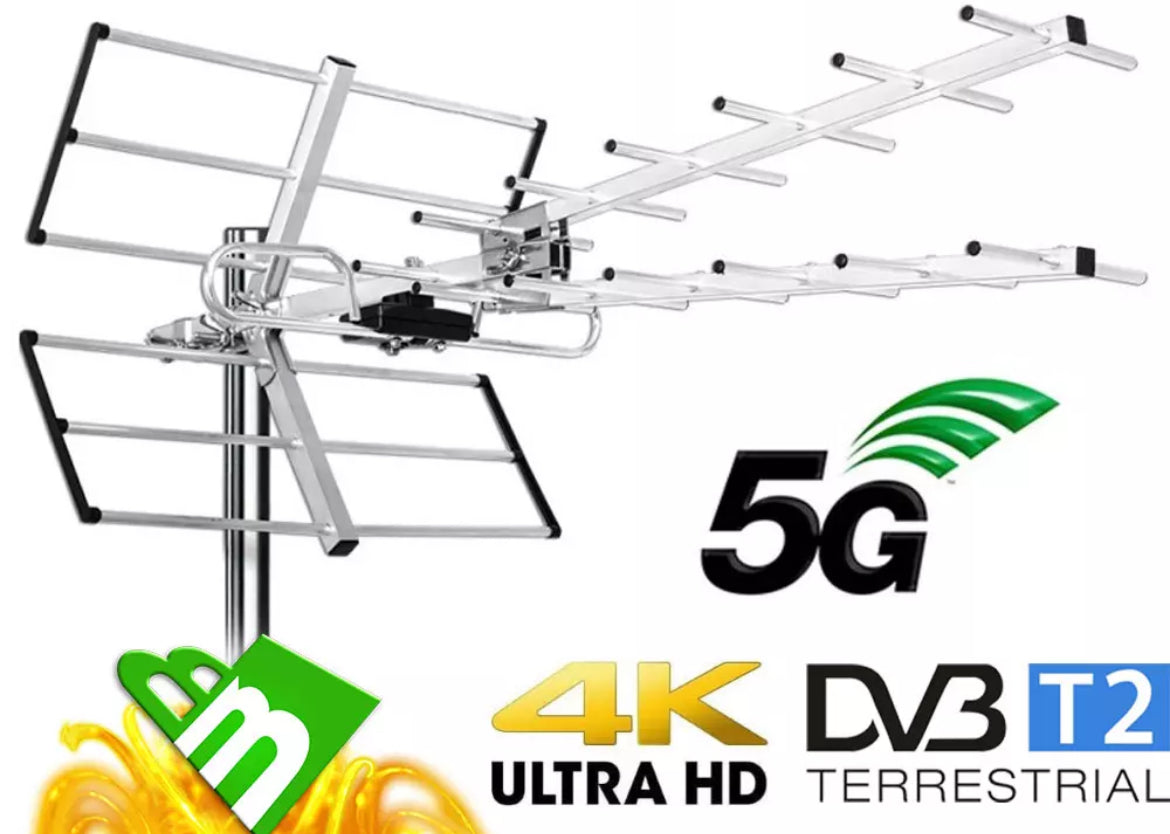 Antenna 5G TV a lungo raggio digitale terrestre UHF esterna alto guadagno