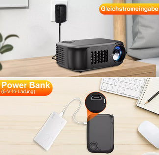 Full HD 1080p movie projector suitable for all devices