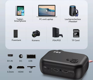 Full HD 1080p Full HD LED projector with USB and HDMI