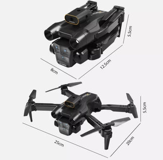 Professional drone 4K folding with triple wide angle hd camera