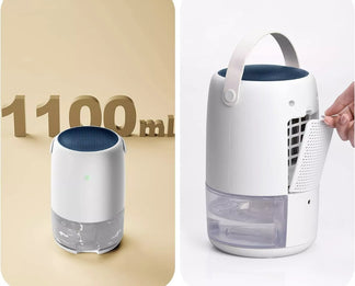 Portable electric dehumidifier 40W 1100ml 30m² area, with LED lighting