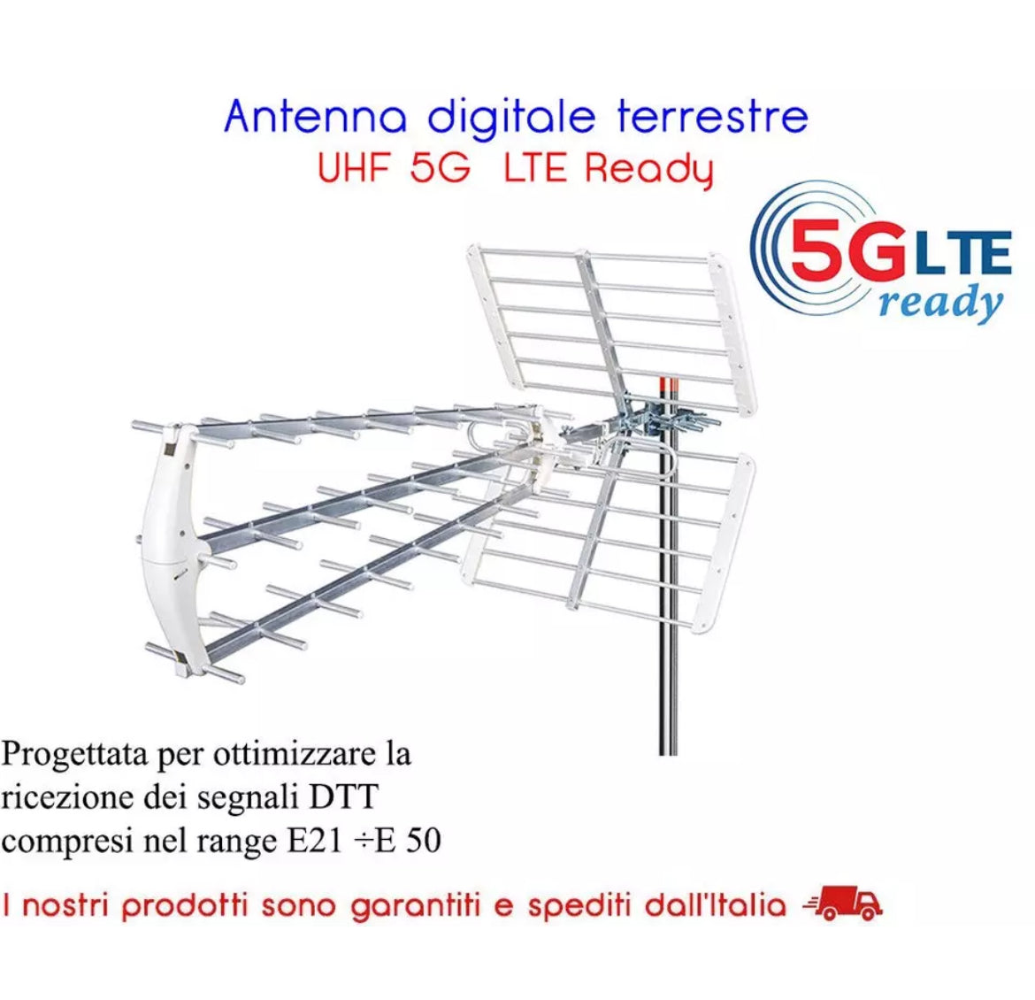 Antenna tv digitale terrestre UHF esterna con filtro 5g