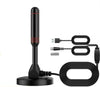HD 4K DVB-T2 digital portable TV antenna: amplified with USB for internal and external use