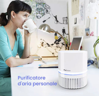 Small air purifier with True filter and night light