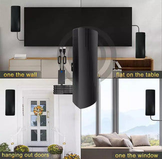 External TV antenna amplified for digital terrestrial 4K HDTV