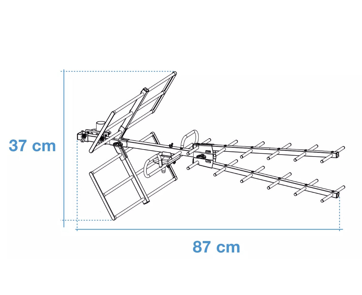 Antenna 5G TV a lungo raggio digitale terrestre UHF esterna alto guadagno