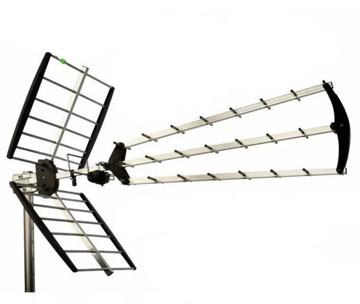 Semplice antenna UHF amplificata con filtro LTE per TV digitale terrestre