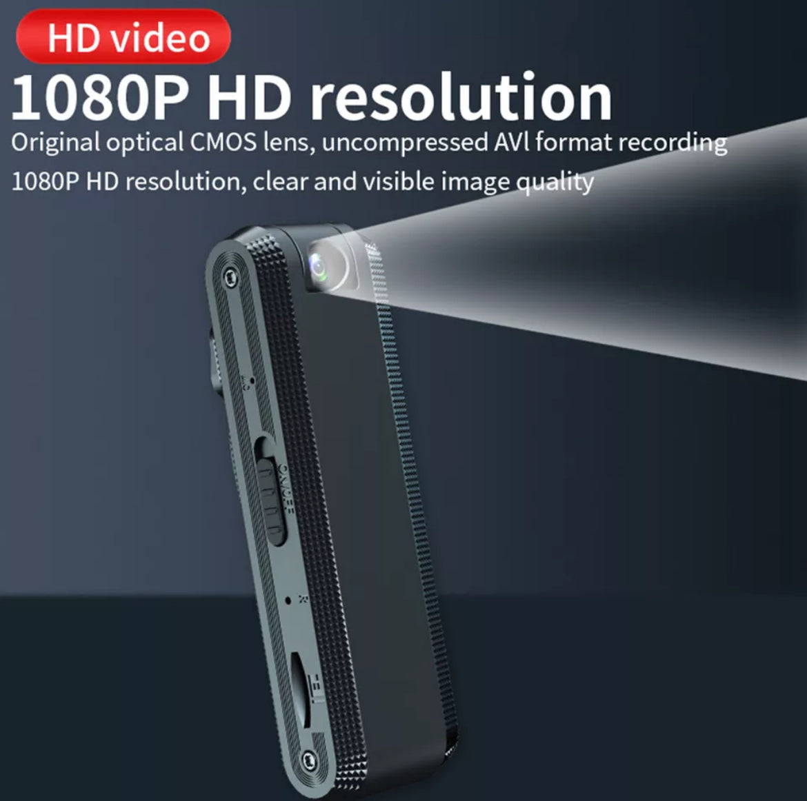 Videocamera da corpo HD 1080P con visione notturna e registrazione vocale memoria da 128 GB