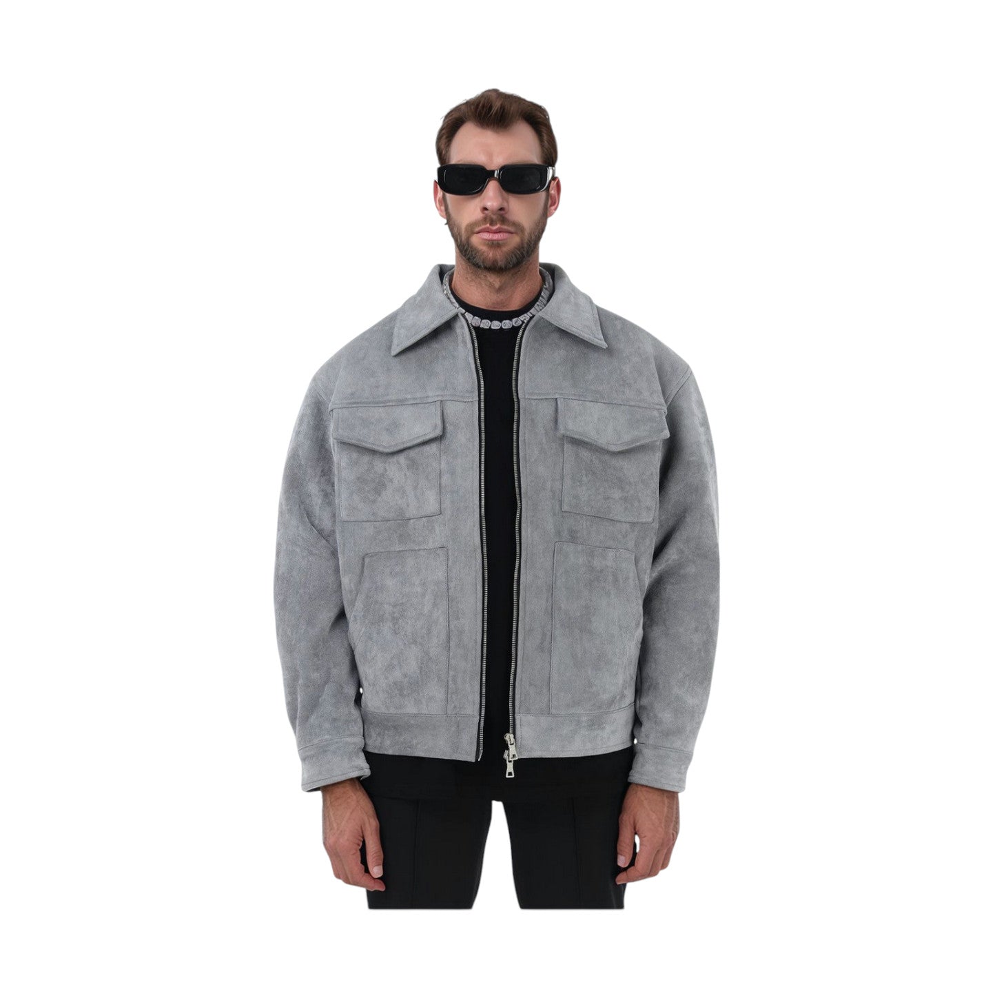 Giacca in Pelle Uomo™ | Modello Scamosciato Morbido e Versatile