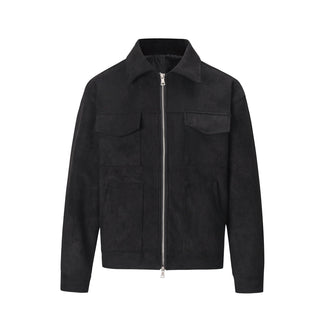 Giacca in Pelle Uomo™ | Modello Scamosciato Morbido e Versatile