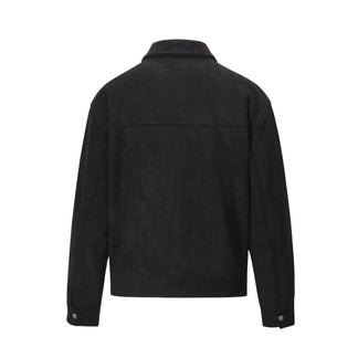 Giacca in Pelle Uomo™ | Modello Scamosciato Morbido e Versatile