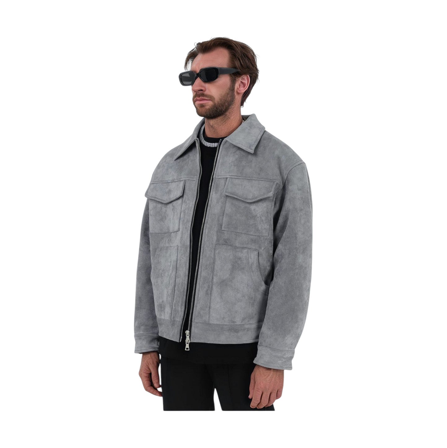 Giacca in Pelle Uomo™ | Modello Scamosciato Morbido e Versatile