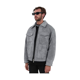 Giacca in Pelle Uomo™ | Modello Scamosciato Morbido e Versatile