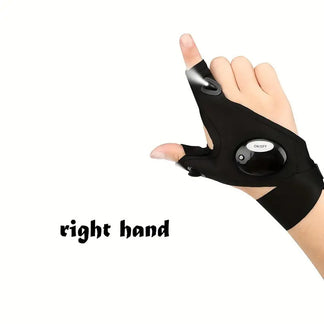 Guanti Impermeabili Senza Dita con Torcia LED  Pratici e Resistenti