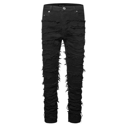 Urban Ripped™ | Jeans Nero con Strappi