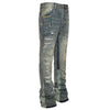 Denim Street™ | Jeans Flare Indigo con Dettagli Rovinati