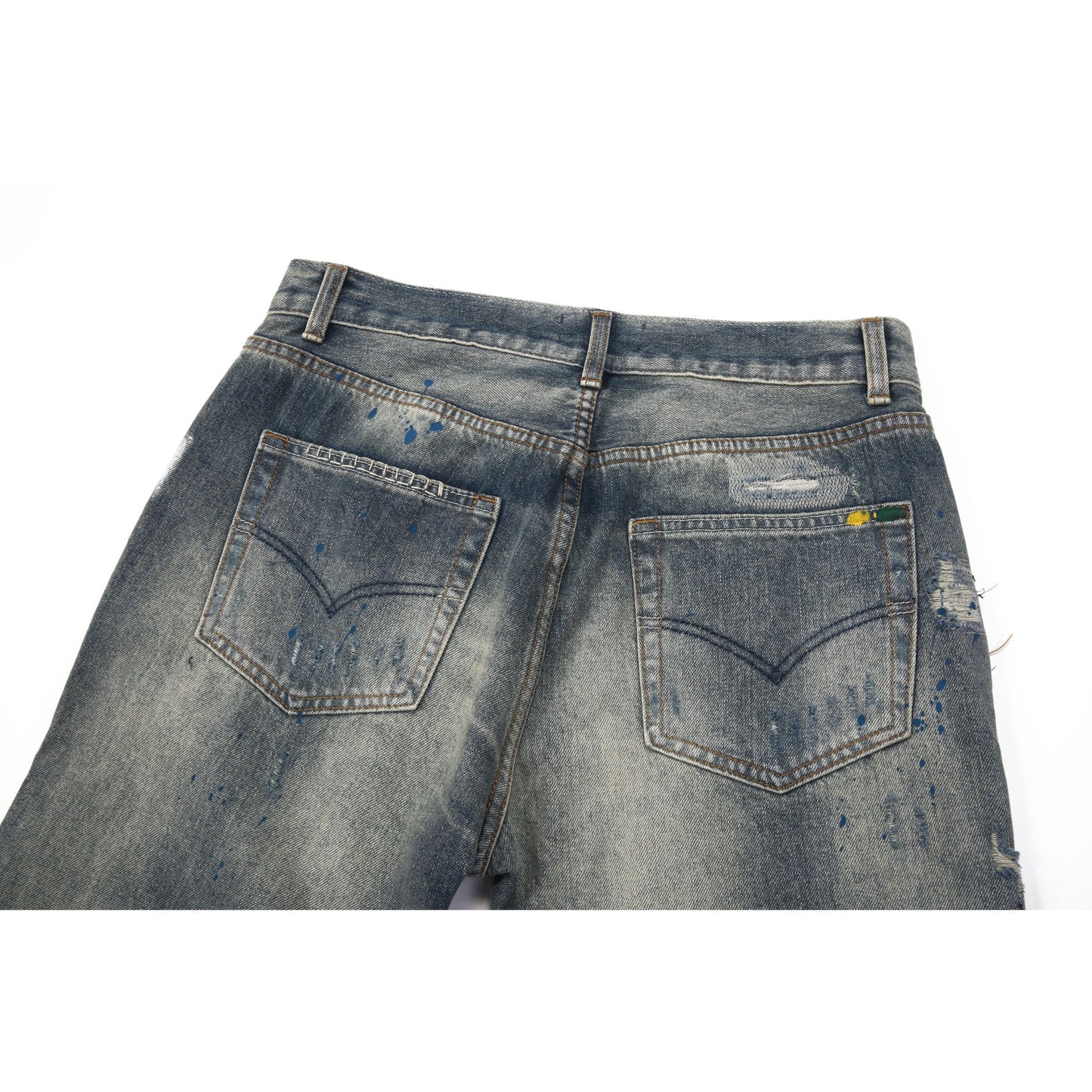 Denim Street™ | Jeans Flare Indigo con Dettagli Rovinati