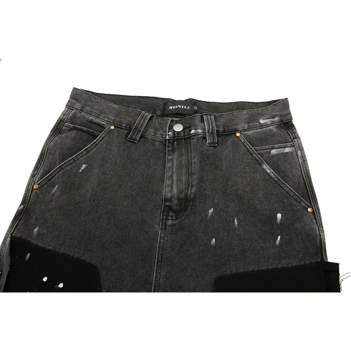 Jeans Flare Neri™ | Effetto Schizzi d’Arte