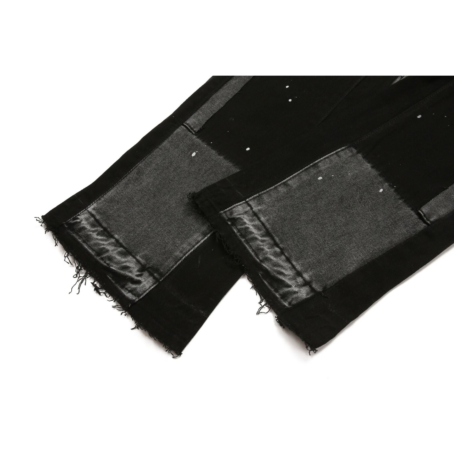 Jeans Flare Neri™ | Effetto Schizzi d’Arte