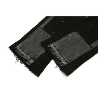 Jeans Flare Neri™ | Effetto Schizzi d’Arte