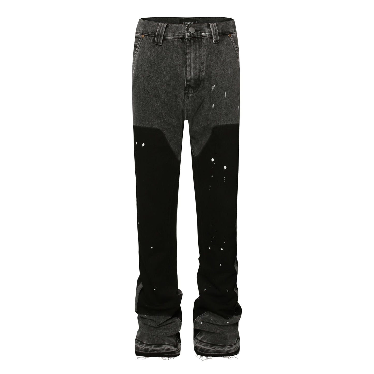Jeans Flare Neri™ | Effetto Schizzi d’Arte