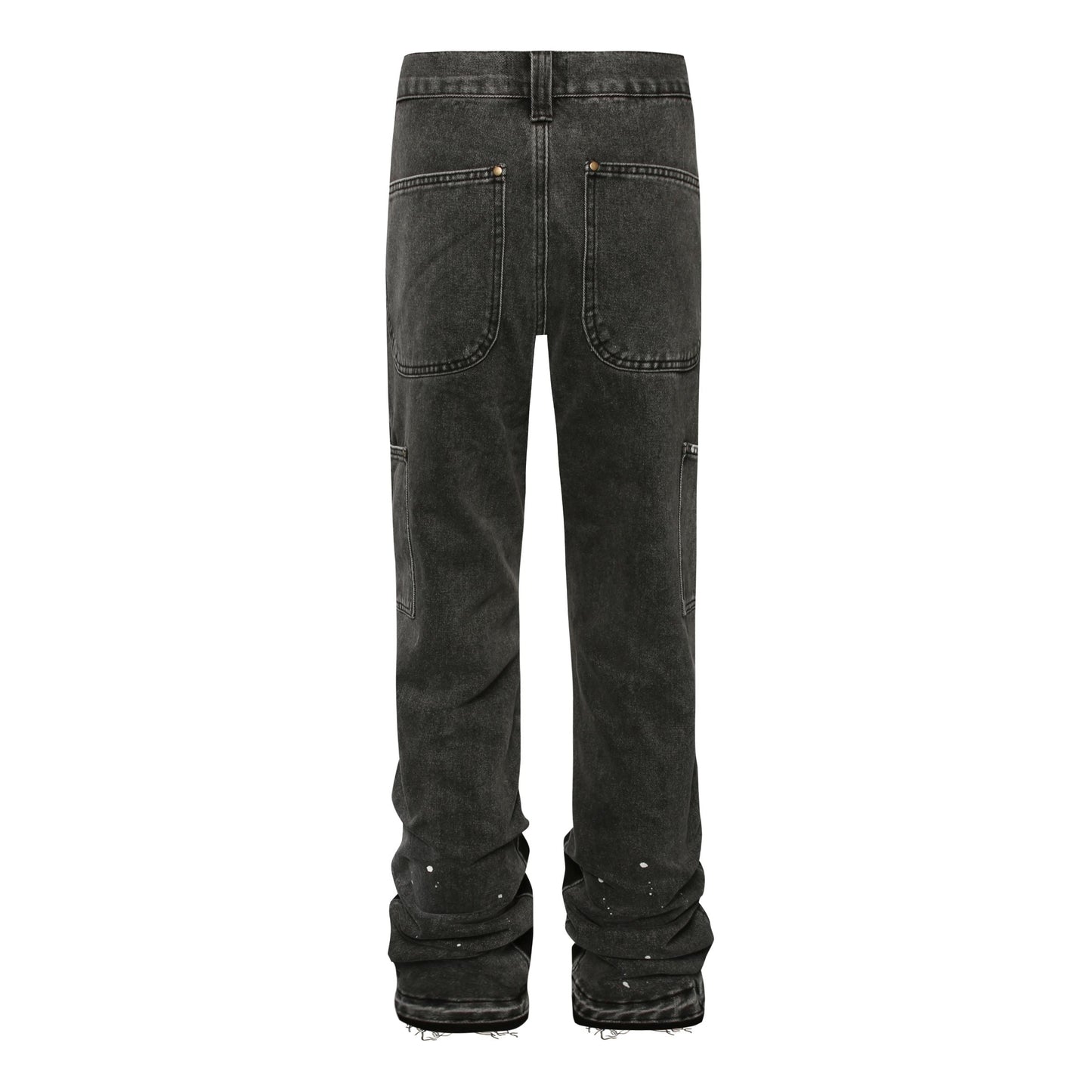 Jeans Flare Neri™ | Effetto Schizzi d’Arte