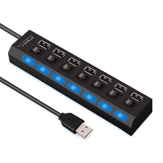 Hub USB 2.0 ad Alta Velocità con 47 Porte e Lampada LED – Adattatore Multi-Splitter per PC e Laptop