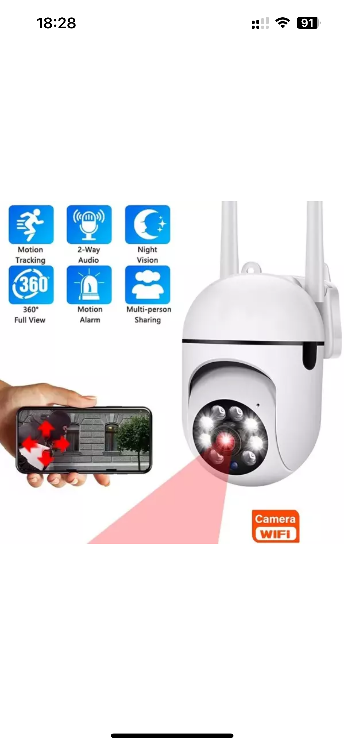 Camera 1080p HD  WI-FI mini telecamera sorveglianza app wifi videocamera