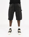 Shorts Streetwear Neri™ | Applicazioni di Strass a Tutta Superficie