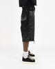 Shorts Streetwear Neri | Applicazioni di Strass a Tutta Superficie