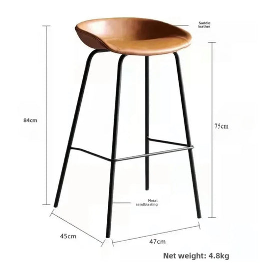 <tc>Bar Stool™ | Leather Seat with Refined Design

</tc>