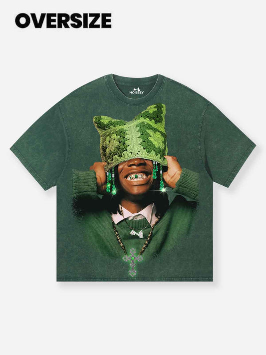 BOUNCE BACK™ | Maglia Oversize Verde con Stampa