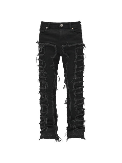 Jeans Flare in denim Nero con Frangie Uomo