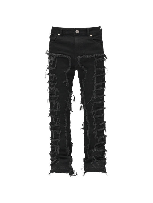 Jeans Flare in denim Nero con Frangie Uomo