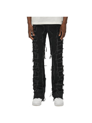 Jeans Flare in denim Nero con Frangie Uomo