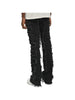 Flash jeans in black denim with men's fringes
