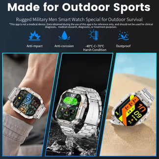 LIGE Smartwatch HD con Chiamate Wireless  Orologio Sportivo per Android e iOS