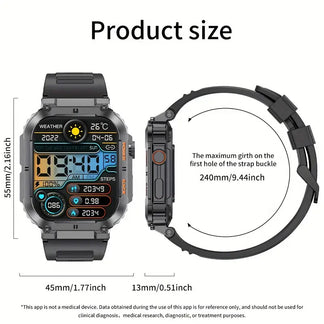 LIGE Smartwatch HD con Chiamate Wireless  Orologio Sportivo per Android e iOS